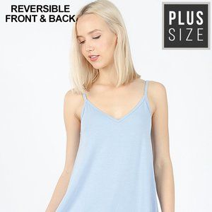 6 PACK!! ZENANA PLUS SIZE FRONT AND BACK REVERSIBLE Tank
